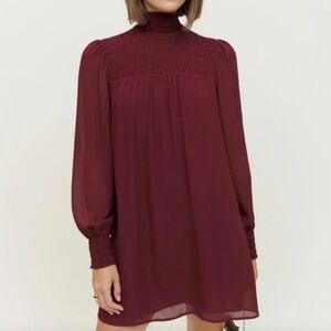 Reformation Brandi Smocked Mini Dress